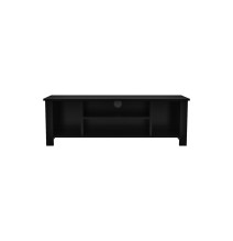 Soporte TV - Mueble para TV Melamina Color Negro 120x30x45 cm - Múltiples Estantes y Gran Resistencia.