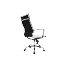 Sillón de Dirección en Piel Sintética Blanca, Silla de oficina - 55,5x58x108 cm.