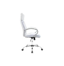 Sillón de Dirección en Piel Sintética Blanco: ¡Elegancia y confort para tu oficina!