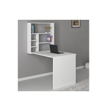 Escritorio Plegable de Pared Blanco 63x90x154 cm – Mesa de Estudio Compacta